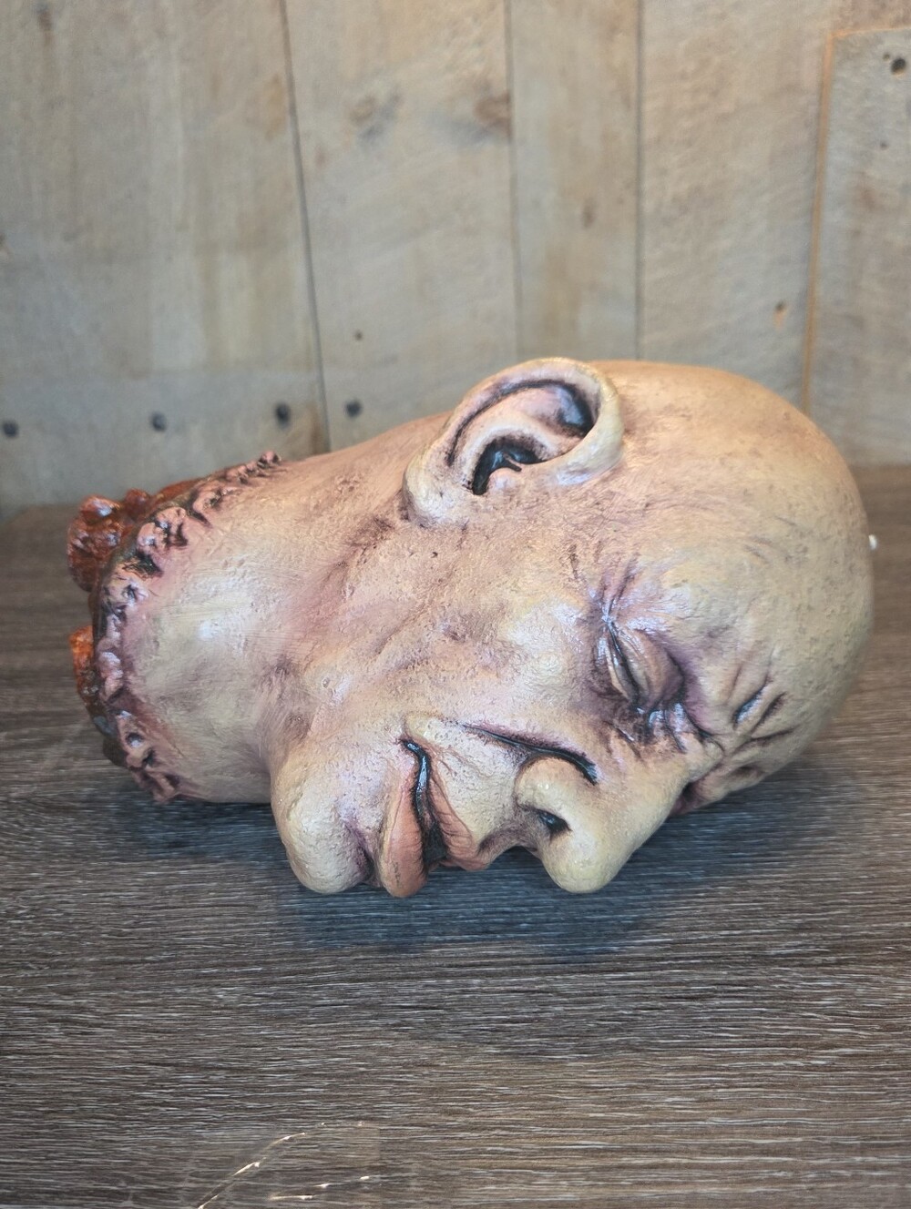 Severed Head Prop Realistic Haunted House Haunt Halloween Spooky Rubber Scary